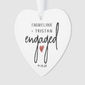 パーソナライズされた婚約アクリルオーナメント オーナメント (正面)