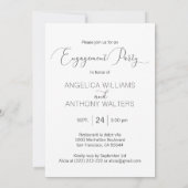 パーソナライズされた婚約パーティ招待状 |写真の追加 招待状 (裏面)