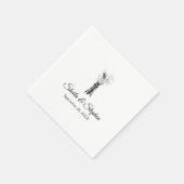 パーソナライズされた婚約パーティ結婚紙 スタンダードカクテルナプキン (角)