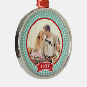 パーソナライズされた婚約フォトキープサケオーナメント メタルオーナメント (右)