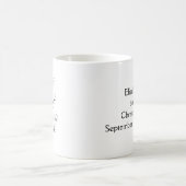 パーソナライズされた婚約結婚ズ常にキスする コーヒーマグカップ (中央)