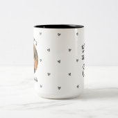 パーソナライズされた子の写真最高のおばあちゃん ツートーンマグカップ (中央)