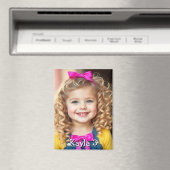 パーソナライズされた子の写真、名前、年齢 マグネット (インサイチュ (食洗機))