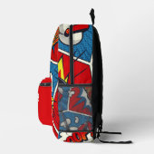 パーソナライズされた子の名前漫画帳スタイル プリントバックパック (右)