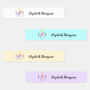 パーソナライズされた子レーベルかわいいユニコーン ラベル