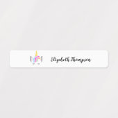パーソナライズされた子レーベルかわいいユニコーン ラベル (デザイン1)