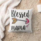 パーソナライズされた子供の名を持つママ クッション (ブランケット)