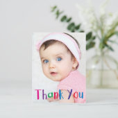 パーソナライズされた子供の誕生日ありがとう ポストカード (スタンド正面)