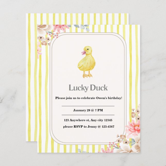 パーソナライズされた子供の誕生日カード (正面/裏面)