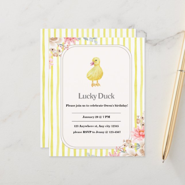 パーソナライズされた子供の誕生日カード (正面/裏面インサイチュ)