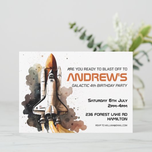 パーソナライズされた子供の誕生日パーティの招待状 招待状 (スタンド正面)