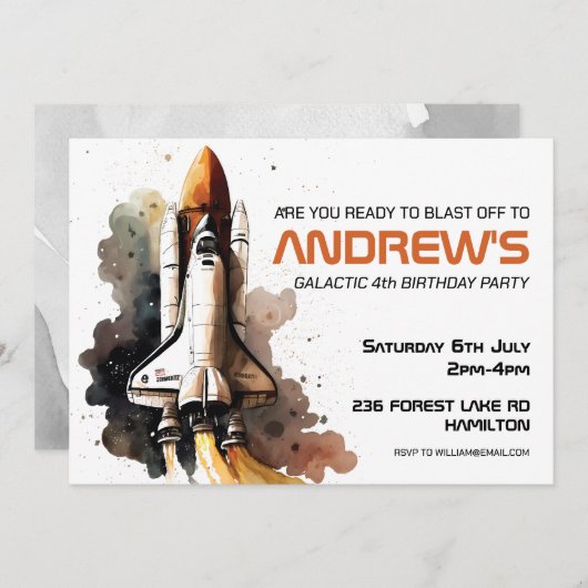 パーソナライズされた子供の誕生日パーティの招待状 招待状 (正面/裏面)