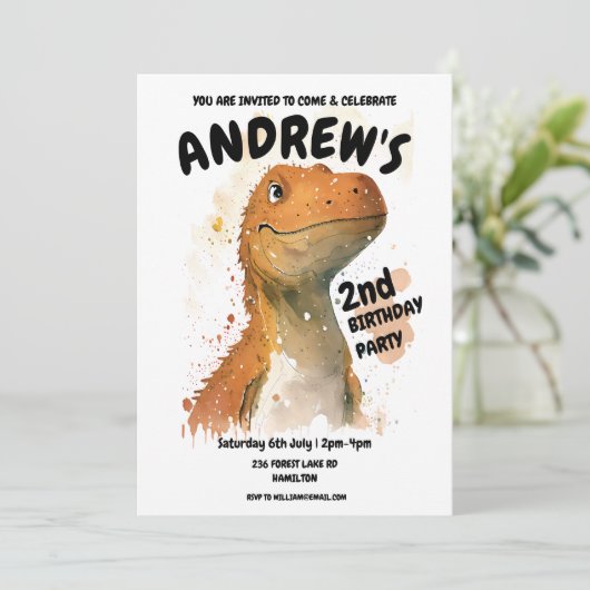 パーソナライズされた子供の誕生日パーティの招待状 招待状 (スタンド正面)