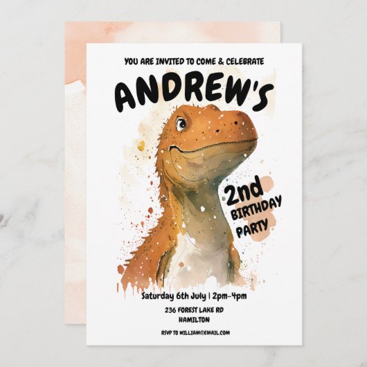 パーソナライズされた子供の誕生日パーティの招待状 招待状 (正面/裏面)