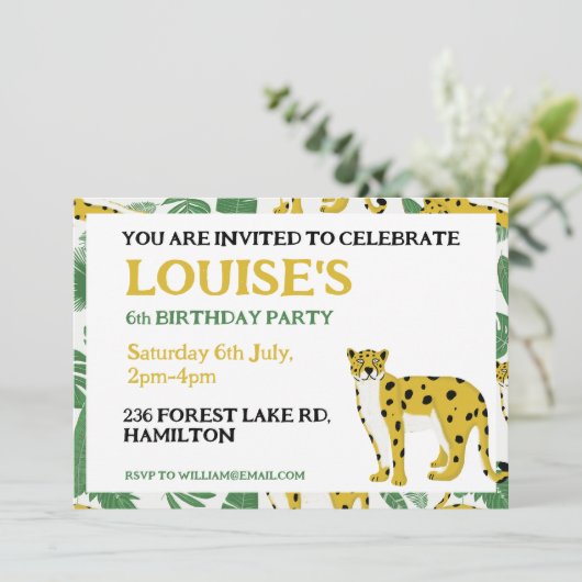 パーソナライズされた子供の誕生日パーティの招待状 招待状 (スタンド正面)