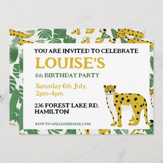 パーソナライズされた子供の誕生日パーティの招待状 招待状 (正面/裏面)