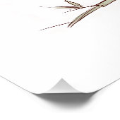 パーソナライズされた子供部屋アート – レッドパンダ&レッドバルーン ポスター (コーナー)