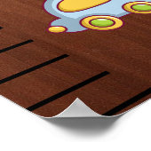 ,パーソナライズされた子供部屋ウォールの成長図 ポスター (角)