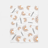 パーソナライズされた子供部屋モダンレインボーベビー フリースブランケット (正面)