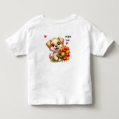 パーソナライズされた子犬 トドラーTシャツ (裏面)