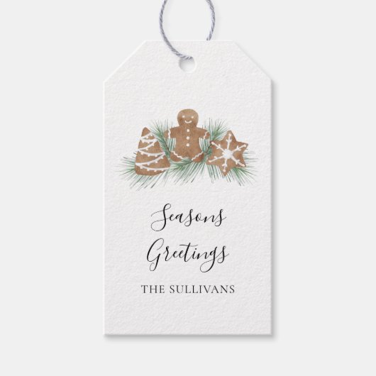 パーソナライズされた季節のごあいさつCookie ギフトタグ (正面)