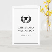 パーソナライズされた学校と大学の卒業式 おしゃれ カード (黄色い花)