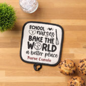 パーソナライズされた学校ナースが世界を焼き上げる 鍋敷き (トップダウン)