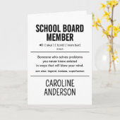 パーソナライズされた学校委員おもしろい カード (黄色い花)