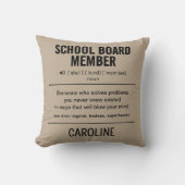 パーソナライズされた学校委員おもしろい クッション (正面)