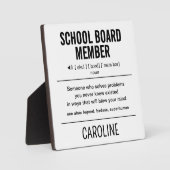 パーソナライズされた学校委員おもしろい フォトプラーク (正面)