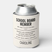 パーソナライズされた学校委員おもしろい 缶クーラー (缶正面)
