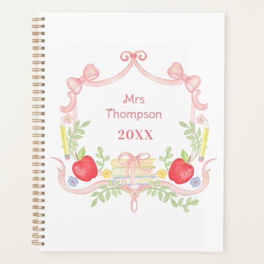 パーソナライズされた学紋 |教室先生 プランナー手帳 (正面)