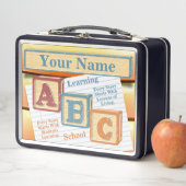 パーソナライズされた学ABCメタルランチボックス メタルランチボックス (インサイチュ)