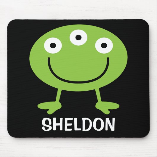 パーソナライズされた宇宙エイリアンマウスパッド子供へ マウスパッド (正面)