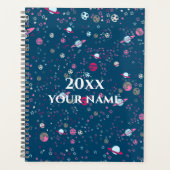 パーソナライズされた宇宙プランナー子供へ プランナー手帳 (正面)