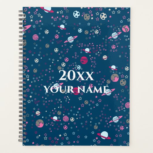 パーソナライズされた宇宙プランナー子供へ プランナー手帳 (正面)