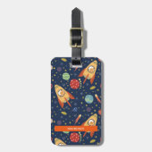 パーソナライズされた宇宙猫荷札 ラゲッジタグ (正面縦)