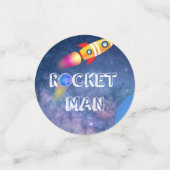 パーソナライズされた宇宙誕生日 コンフェッティ (スモール正面)