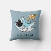 パーソナライズされた宇宙飛行士の装飾用クッション クッション (裏面)