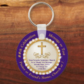 パーソナライズされた安いキリスト教の賜物、どんな大事な行事でも キーホルダー (正面)