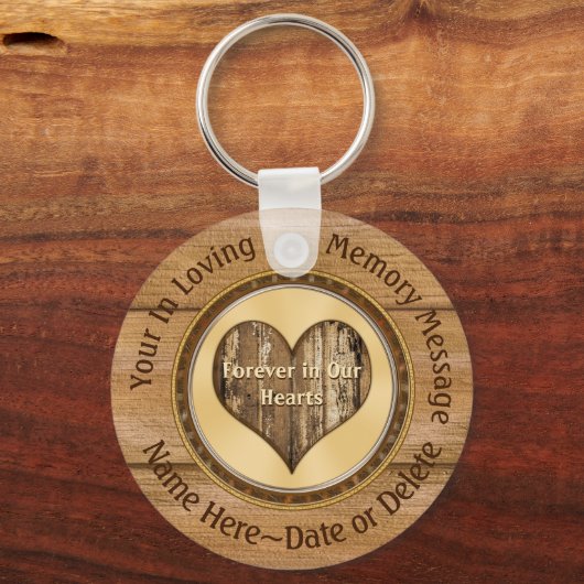 パーソナライズされた安いメモリアル贈り物，悔やみや弔慰 キーホルダー (正面)