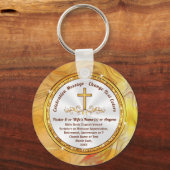 パーソナライズされた宗教上の好意、聖なる書物、 経典 キーホルダー (正面)