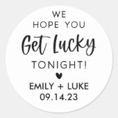 パーソナライズされた宝結婚引チケット ラウンドシール (正面)