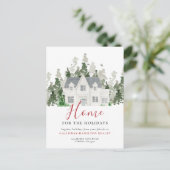 パーソナライズされた実在エステートホリデー ポストカード (スタンド正面)