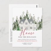 パーソナライズされた実在エステートホリデー ポストカード (正面/裏面)