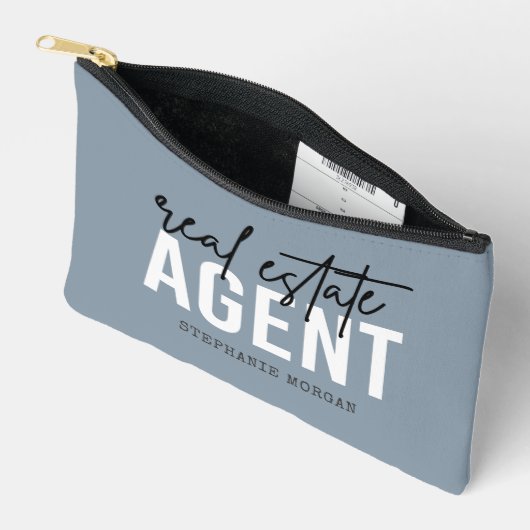 パーソナライズされた実在不動産仲介業者 アクセサリーポーチ (見開き)