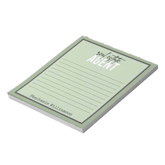 パーソナライズされた実在不動産仲介業者 ノートパッド (回転)