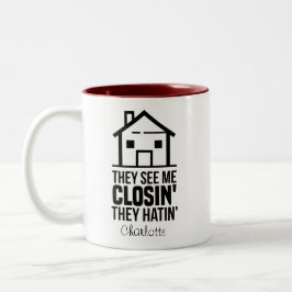 パーソナライズされた実在代理店共同誕生日 ツートーンマグカップ