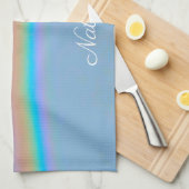 パーソナライズされた実在虹 キッチンタオル (四つ折り)