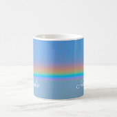 パーソナライズされた実在虹 コーヒーマグカップ (中央)